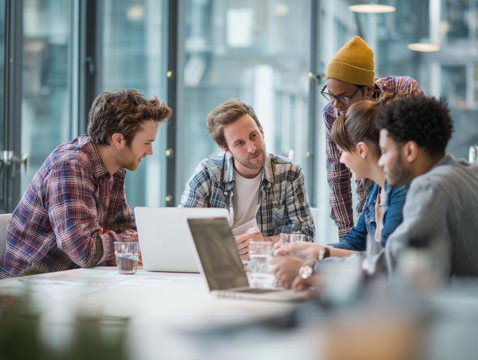 team collaboration modern office